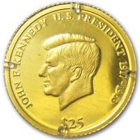 Liberia - 25 Dollar John F. Kennedy 2000 - Gold PP