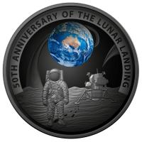 Australien - 5 AUD 50 Jahre Mondlandung 2019 - 1 Oz Silber Gewlbt