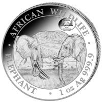 Somalia - African Wildlife Elefant 2019 - 1 Oz Silber Privy ANA