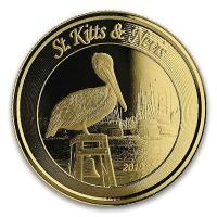 St. Kitts und Nevis - 10 Dollar EC8II Brauner Pelikan 2019 - 1 Oz Gold