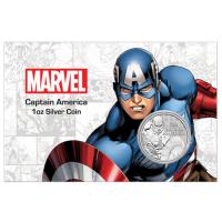 Tuvalu - 1 TVD Marvel Captain America COMIC Blister 2019 - 1 Oz Silber