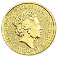 Grobritannien - 100 GBP Queens Beasts White Lion 2020 - 1 Oz Gold