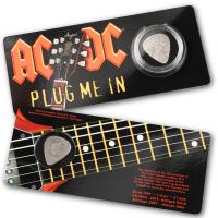 Cook Island - 2 CID AC/DC Guitar Pick 2019 - 1/4 Oz Silber
