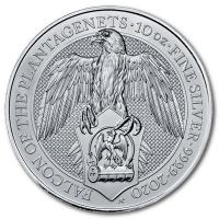 Grobritannien - 10 GBP Queens Beasts The Falcon 2020 - 10 Oz Silber