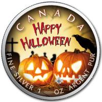 Kanada - 5 CAD Maple Halloween Blood Run Cold 2019 - 1 Oz Silber Color