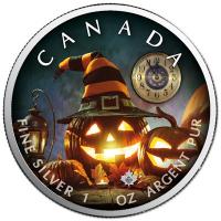 Kanada - 5 CAD Maple Halloween The Witching Hour 2019 - 1 Oz Silber Color
