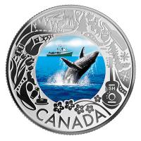 Kanada - 3 CAD Kanadaserie: Walbeobachtung - Silber Proof