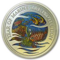 Palau - 5 USD Marine Life Protection 1992 - Silber PP Color