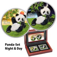 China - 20 Yuan Panda 2020 Tag und Nacht Set - 2*30g Silber Color