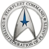 Tuvalu - 3 TVD Star Trek Starfleet Command Emblem 2020 - 3 Oz Silber