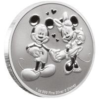 Niue - 2 NZD Disney Mickey & Minnie 2020 - 1 Oz Silber / nur 15.000!!!