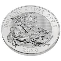 Grobritannien - 10 GBP St. Georg der Drachentter (Valiant) 2020 - 10 Oz Silber