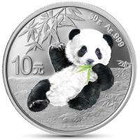 China - 10 Yuan Panda Glow in the Dark 2020 - 30g Silber Color