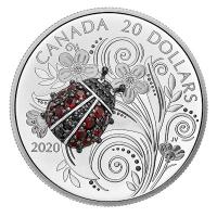 Kanada - 20 CAD Edelstein Marienkfer 2020 - 1 Oz Silber
