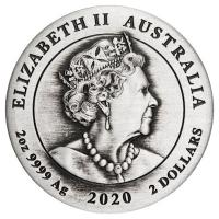 Australien - 2 AUD End of World War II 2020 - 2 Oz Silber AntikFinish