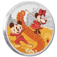 Niue - 2 NZD Disney Year of the Mouse Wohlstand 2020 - 1 Oz Silber