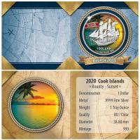 Cook Island - 1 CID Bounty Sunset 2020 - 1 Oz Silber Color