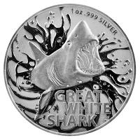 Australien - 1 AUD Gefhrliche Tiere Great White Shark 2021 - 1 Oz Silber