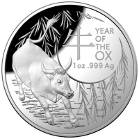 Australien - 5 AUD RAM Lunar Jahr des Ochsen 2021 - 1 Oz Silber