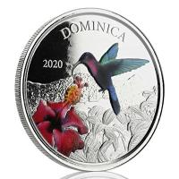 Dominica - 2 Dollar EC8_3 Hummingbird PP 2020 - 1 Oz Silber Color