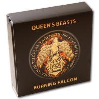 Grobritannien - 5 GBP Queens Beasts Burning Falcon 2019 - 2 Oz Silber Ruthenium