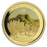 St. Kitts und Nevis - 10 Dollar EC8_3 Brimstone Hill PP 2020 - 1 Oz Gold Color NUR 100 Stck!!!