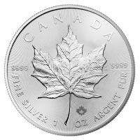 Kanada 5 CAD Maple Leaf 2021 1 Oz Silber