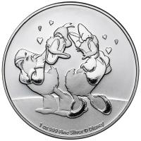 Niue - 2 NZD Disney Donald und Daisy 2021 - 1 Oz Silber / nur 15.000!!!