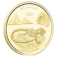 St. Lucia - 10 Dollar EC8_3 Whiptail Lizard 2020 - 1 Oz Gold