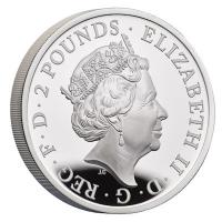 Grobritannien - 2 GBP Britannia 2021 - 1 Oz Silber PP