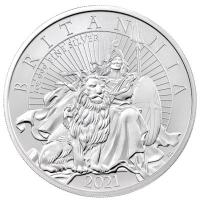 Grobritannien - 4 GBP Britannia 2 Coin Set 2021 - 2*1 Oz Silber PP