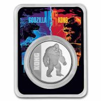 Niue - 2 NZD Godzilla vs. Kong: King Kong BLISTER - 1 Oz Silber BU