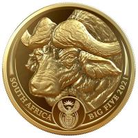 Sdafrika - 51 Rand Big Five Buffalo Bffel / Krgerrand 2021 - 2*1 Oz Gold Proof Set