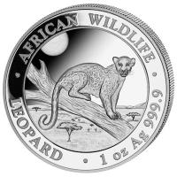 Somalia African Wildlife Leopard 2021 1 Oz Silber