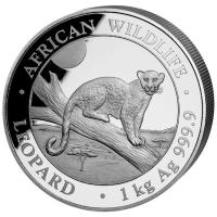 Somalia - African Wildlife Leopard 2021 - 1 KG Silber