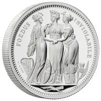 Grobritannien - 5 GBP The Great Engravers The Three Graces 2021 - 2 Oz Silber PP
