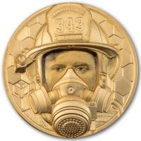 Cook Island - 250 CID Firefighter - Real Heroes 2021 - 1 Oz Gold PP