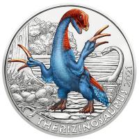 sterreich - 3 Euro Dino Taler Therizinosaurus Cheloniformis 2021 - Mnze