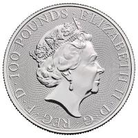 Grobritannien - 100 GBP Queens Beasts White Horse 2021 - 1 Oz Platin