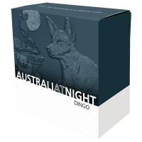 Niue - 1 NZD Australien bei Nacht Dingo 2021 - 1 Oz Silber PP