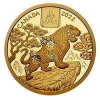 Kanada 100 CAD Lunar Tiger 2022 1/2 Oz Gold PP