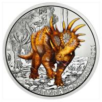 sterreich - 3 Euro Dino Taler Styracosaurus 2021 - Mnze