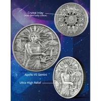 Samoa - 5 Dollar Olympians & Zodiac: Apollo VS Zwillinge 2021 - 2 Oz Silber