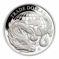 St. Helena - 1 Pfund Modern Trade Dollar (1.) Chinese Dragon Dollar - 1 Oz Silber PP