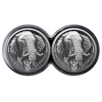 Sdafrika 10 Rand Big Five II Elefant 2021 2*1 Oz Silber Proof Set