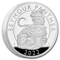 Grobritannien - 5 GBP Tudor Beasts (1.) Seymour Panther 2022 - 2 Oz Silber PP
