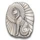 Silberbarren - Kunst Barren Kollektion: gyptische Katze - 5 Oz Silber Ultra High Relief Antik Finish