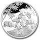 China 30 Jahre Goldpanda - 5 Oz Silber - PP