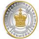 Niue - 1 NZD Krnung Charles III Krone 2023 - 1 Oz Silber PP Gilded