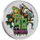 Tuvalu - 1 TVD 40 Jahre Teenage Mutant Ninja Turtles 2024 - 1 Oz Silber Color